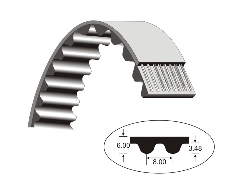 TIMING BELT 480-GLD8-20MM