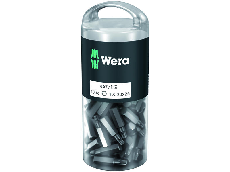 WERA 867/1 TORX® BITS DIY 100 867/1 TORX® DIY 100 SiS, TX 20 X 25 MM, 100 DELE