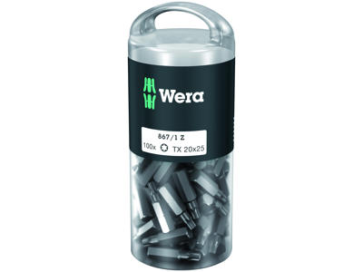 WERA 867/1 TORX® BITS DIY 100 867/1 TORX® DIY 100 SiS, TX 20 X 25 MM, 100 DELE