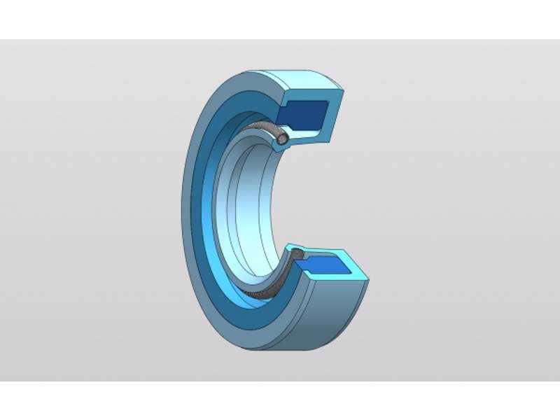 OLIETÆTNINGER NBR 85 SHORE 24X38X7 M/POM INDLÆG & RF FJEDER