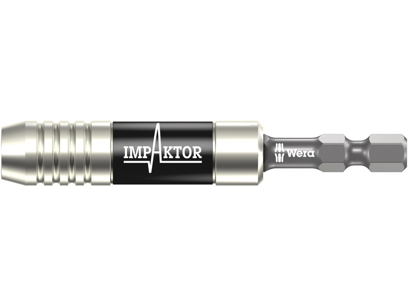 Wera 897/4 IMP Impaktor holder with retaining ring and magnet, 1/4" x 75 mm