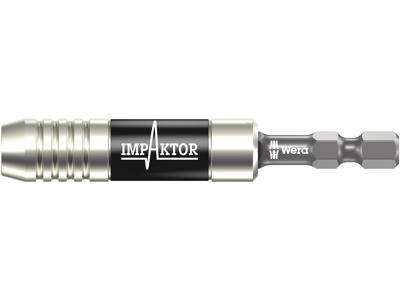 Wera 897/4 IMP Impaktor holder with retaining ring and magnet, 1/4" x 75 mm