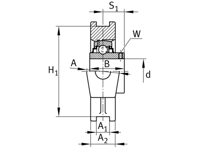 INA RTUEY20 TAKE-UP HOUSING UNIT