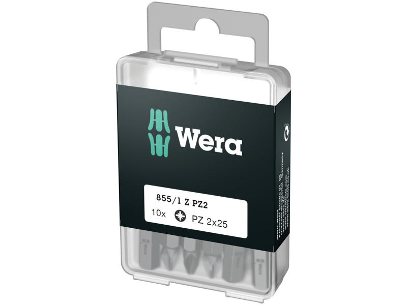 WERA 855/1 Z DIY BITS 855/1 Z DIY SiS, PZ 2 X 25 MM, 10 DELE