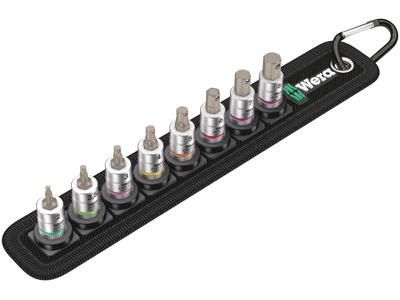 WERA ZYKLOP BIT-TOP-SÆT INDVENDIG SEKSKANT Belt A 2, MED HOLDEFUNKTION, 1/4"-TILSLUTNING, 8 DELE