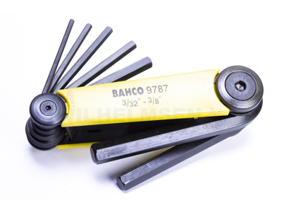 BAHCO BE-9787 UNBRAKO KNIVNØGLESÆT 3/32"-3/8"