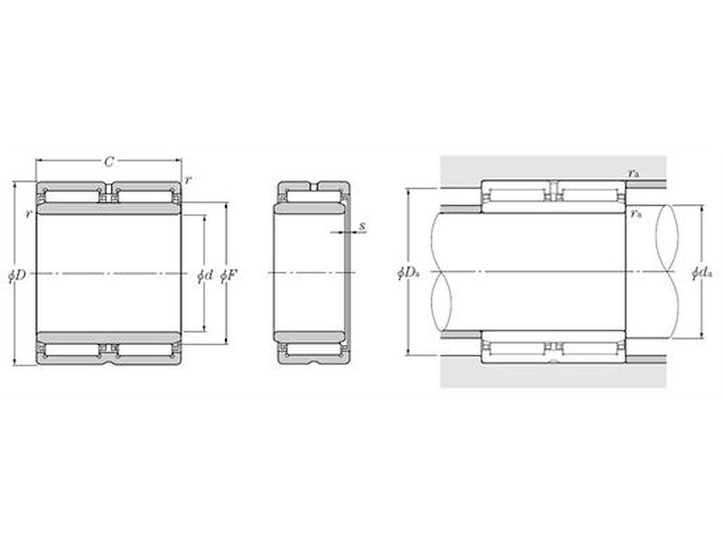 NTN NA6918R NEEDLE ROLLER BEARING 90X125X63