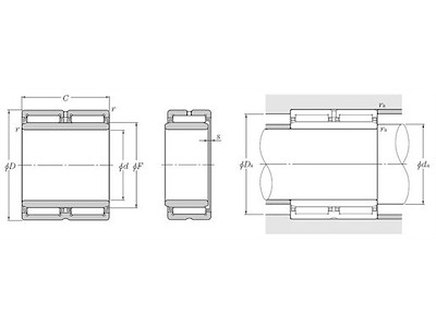 NTN NA6918R NEEDLE ROLLER BEARING 90X125X63