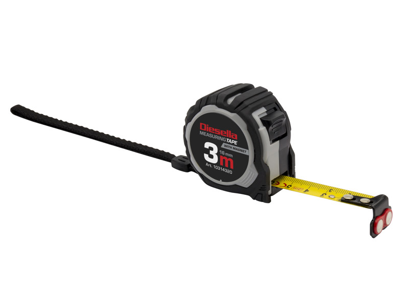 DIESELLA BÅNDMÅL 3MX16MM COMPACT GUMMIBELAGT ABS HUS MED