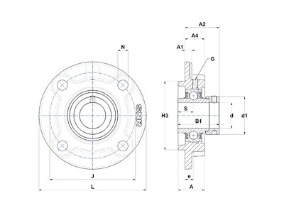 NTN M-UELFC210D1 HOUSING UNIT 50 MM