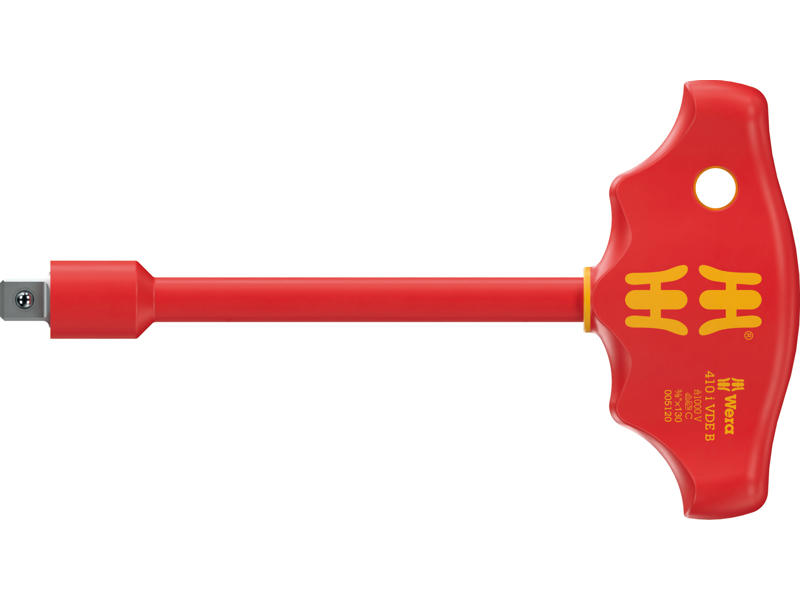 WERA VDE-ISOLERET TVÆRGREBS-ADAPTERSKRUETRÆKKER TIL 3/8" TOPNØGLEINDSATSER 410 i VDE B