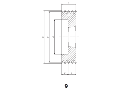 BELT PULLEY SPZ 50-1