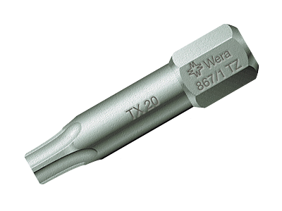WERA BITS 867/1 TZ TX 15 X 25 MM TORX 15 X 25MM