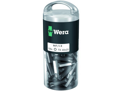 WERA 867/1 TORX® BITS DIY 100 867/1 TORX® DIY 100 SiS, TX 40 X 25 MM, 100 DELE