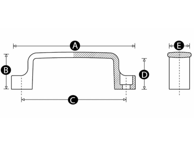 RENCOL 9938R NYLON BRIDGE HANDLE