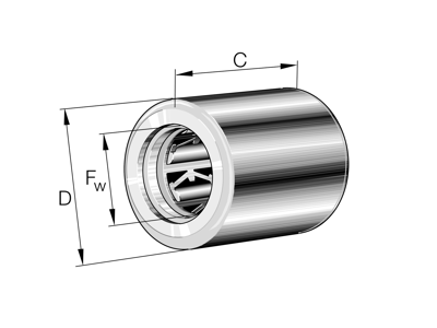 INA HFL0408-KF-A-L564 DRAWN CUP ROLLER CLUTCH