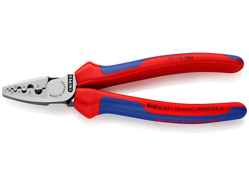 KNIPEX 97 72 180 KRYMPETANG 180MM F/0,25 - 16MM2 TERMINALRØR