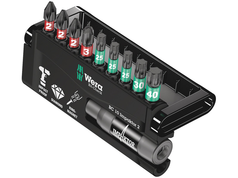 WERA Bit-Check 10 Impaktor 2, 10 DELE