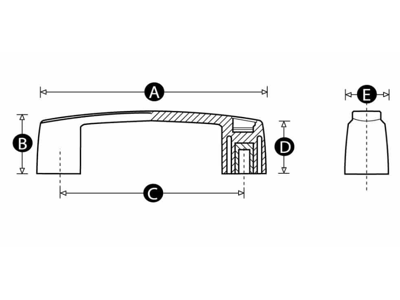 RENCOL 7759V NYLON BRIDGE HANDLE