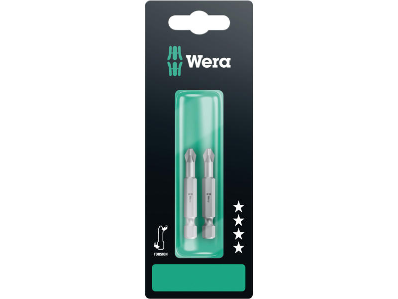WERA 851/4 TZ SB BITS 851/4 TZ SB SiS, PH 2 X 50 MM, 2 DELE