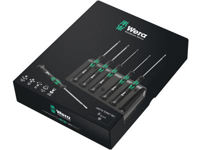 WERA EL.SKRUETRÆKKER SÆT 2067/6 TORX BO 2067/6 TORX BO TX7-TX20 M/HUL