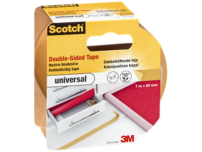 3M SCOTCH DOBBELTKLB. TÆPPETAPE LYSEBRUN 50MMx20MTR