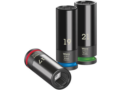 WERA TOPNØGLEINDSATS-SÆT Wheel Impaktor C Set 1, 1/2"-TILSLUTNING, 3 DELE