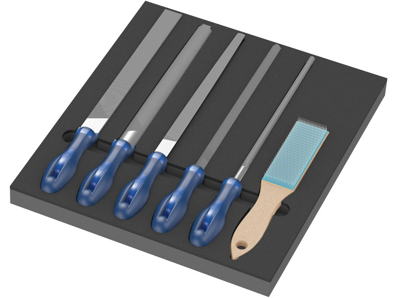 WERA SKUMGUMMIINDSATS PFERD FILE SÆT 1 9783, 6 DELE