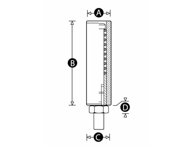 RENCOL 5479P THERMOPLASTIC REVOLVING AND FOLDING STRAIGHT HANDLE