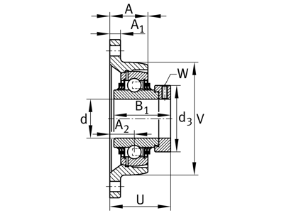 INA TCJT25-XL-N FLANGE CJT05 + GE25-XL-KTT-B (KASK05)