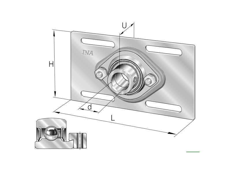 INA MSTU30-XL TAKE-UP HOUSING UNIT