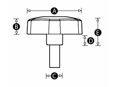 RENCOL 4778T STJERNEGREB MAT  Ø 40MM M6X15