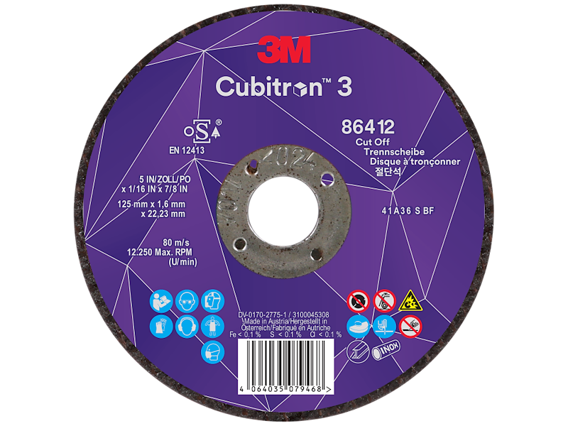 3M SKÆRESKIVE 125X1,6X22,23 CUBITRON T41