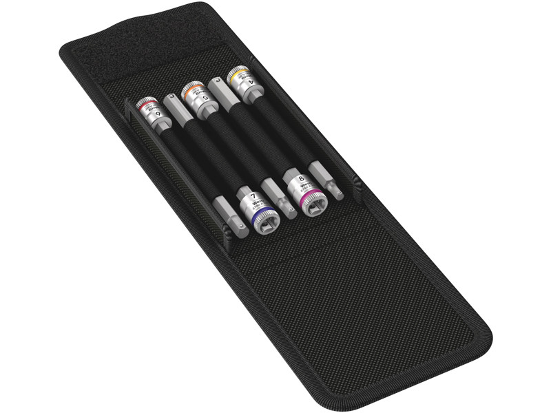 WERA ZYKLOP BIT-TOP-SÆT INDVENDIG SEKSKANT 8740 A HF 1, 1/4"-TILSLUTNING, 5 DELE