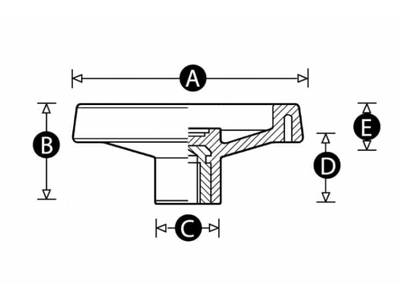 RENCOL 5268V SPOKED CONTROL HANDWHEEL