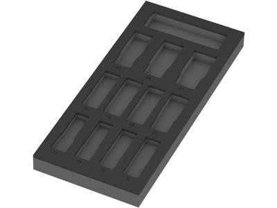 WERA SKUMGUMMIINDSATS ZYKLOP C 9825, 1/2", IMPAKTOR DEEP TOPNØGLEINDSATS SÆT 1, 172 X 30 X 392 MM