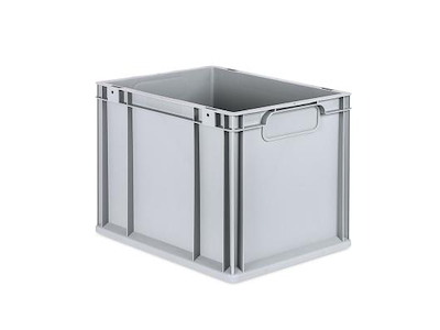 DIESELLA LAGERKASSE GRÅ PLAST 400x300x320 MM, LUKKEDE GREB