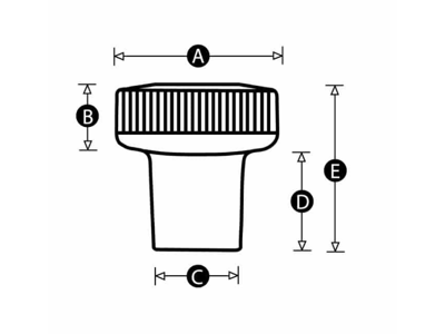 RENCOL 15715Y FEMALE THUMBSCREW KNOB