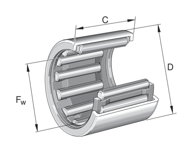 INA HK2216-AS1-C DRAWN CUP NEEDLE ROLLER BEARING