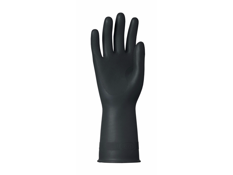 SCANBLACK LATEX HANDSKE  FOER AF BOMULDSVELOURISERING