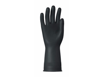 SCANBLACK LATEX HANDSKE FOER AF BOMULDSVELOURISERING