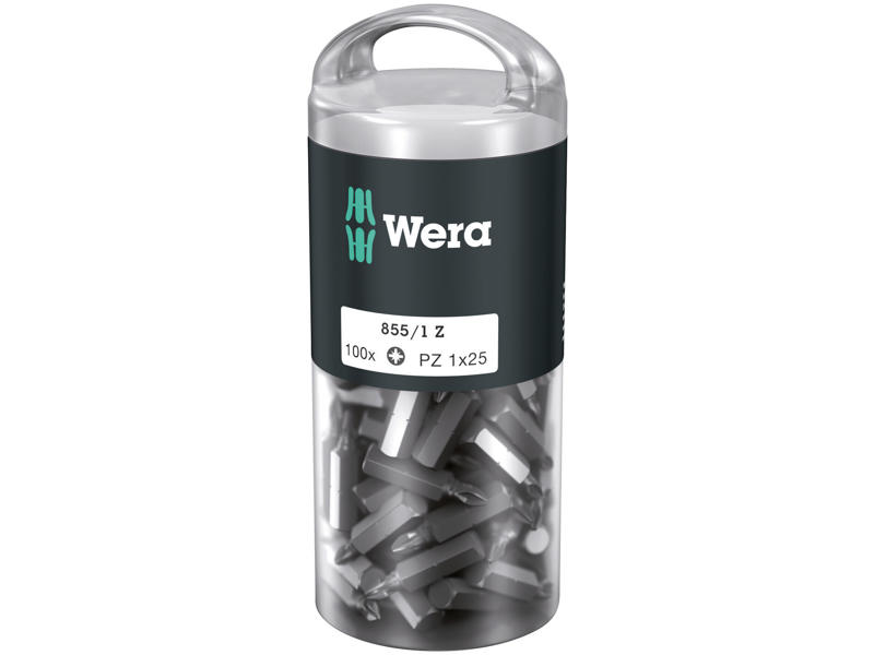 WERA 855/1 Z DIY 100 BITS 855/1 Z DIY 100 SiS, PZ 1 X 25 MM, 100 DELE