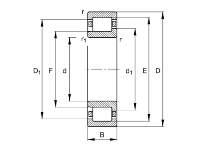 FAG NJ2307-E-XL-M1-C3 CYLINDRISK RULLE 35X80X31