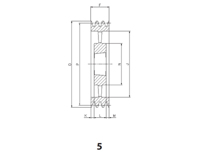 BELT PULLEY SPC 630-6