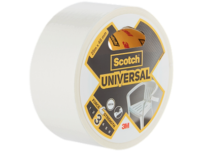 3M SCOTCH LÆRREDSTAPE UNIVERSAL 2904 HVID 48MMx50MTR