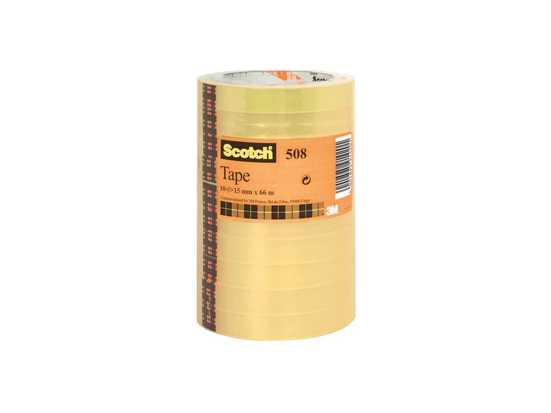 3M SCOTCH TRANSPARENT TAPE 15 MM 508 15MMX66MTR 10 RULLER