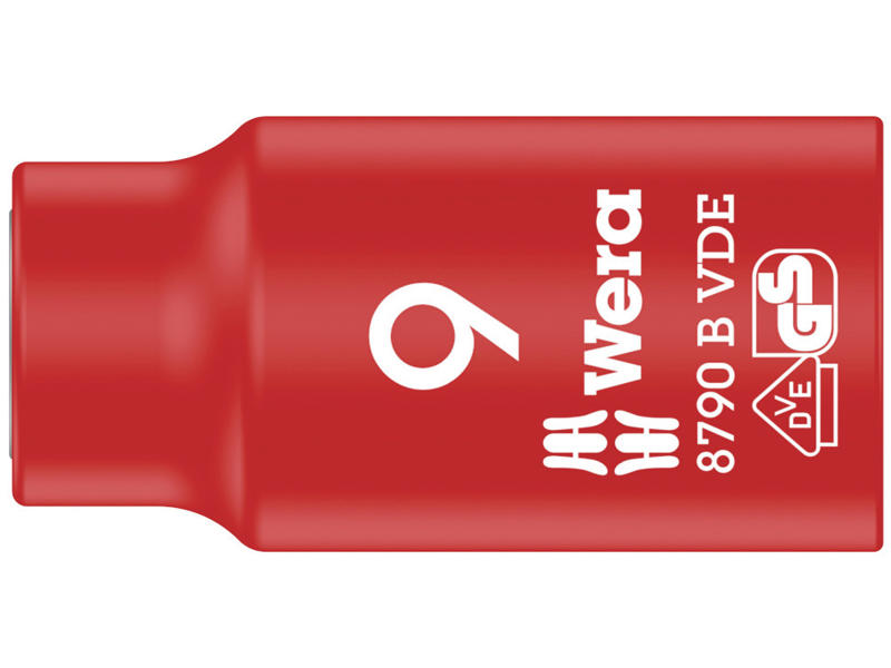 WERA ZYKLOP-TOPPE 8790 B VDE, ISOLERET, MED 3/8"-TILSLUTNING, 9 X 46 MM