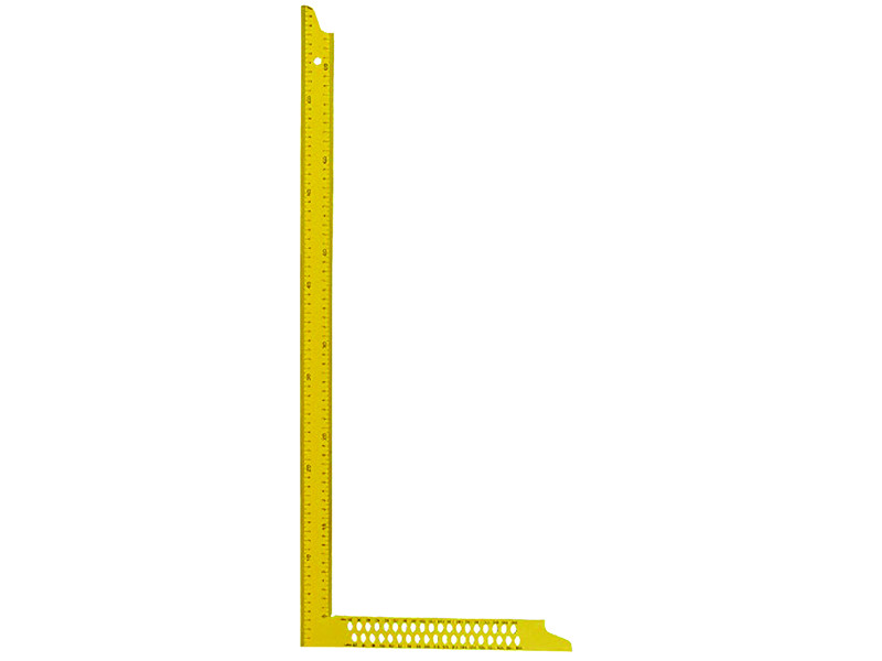 DIESELLA TØMRERVINKEL 600X280X35 MM (GUL) MED DOBBELT OG OPMÆRK. HULLER