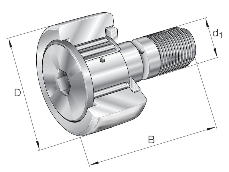 INA KR22-B-NIP-VD/MON YOKE TYPE TRACK ROLLER