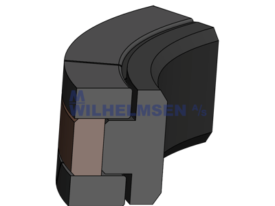 DOB.VIRK.HYDRAULIK MANCHET 50X36X9 STEMPELTÆTNING PTFE/NBR/POM 80 SHORE